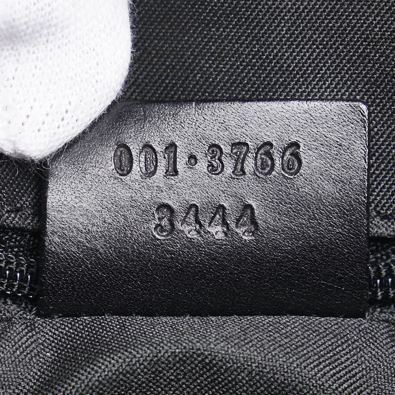 グッチ GGキャンバス トートバッグ ワンショルダーバッグ 001.3766.3444 ブラック キャンバス レザー レディース GUCCI 【中古】