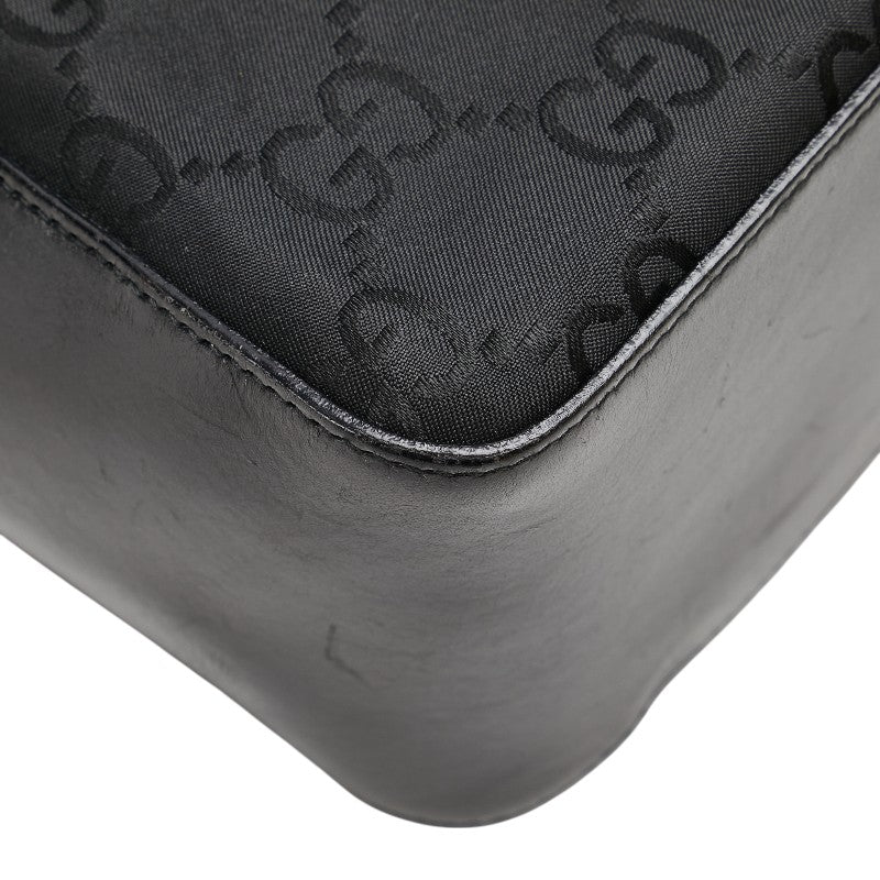 グッチ GGキャンバス トートバッグ ワンショルダーバッグ 001.3766.3444 ブラック キャンバス レザー レディース GUCCI 【中古】