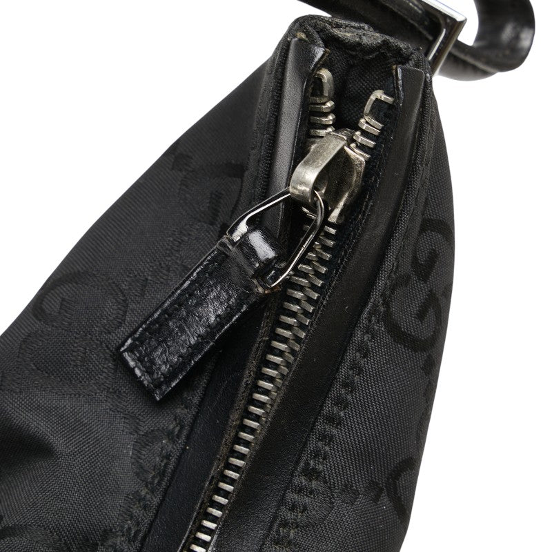 グッチ GGキャンバス トートバッグ ワンショルダーバッグ 001.3766.3444 ブラック キャンバス レザー レディース GUCCI 【中古】