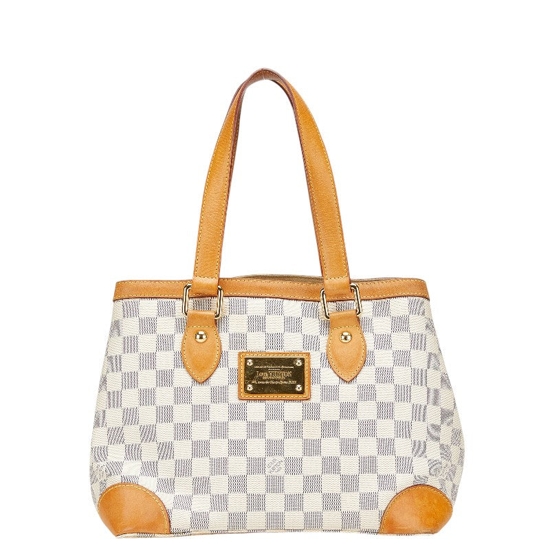 ルイ ヴィトン ダミエ アズール ハムステッド PM ハンドバッグ N51207 ホワイト PVC レザー レディース LOUIS VUITTON 【中古】