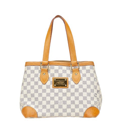 ルイ ヴィトン ダミエ アズール ハムステッド PM ハンドバッグ N51207 ホワイト PVC レザー レディース LOUIS VUITTON 【中古】