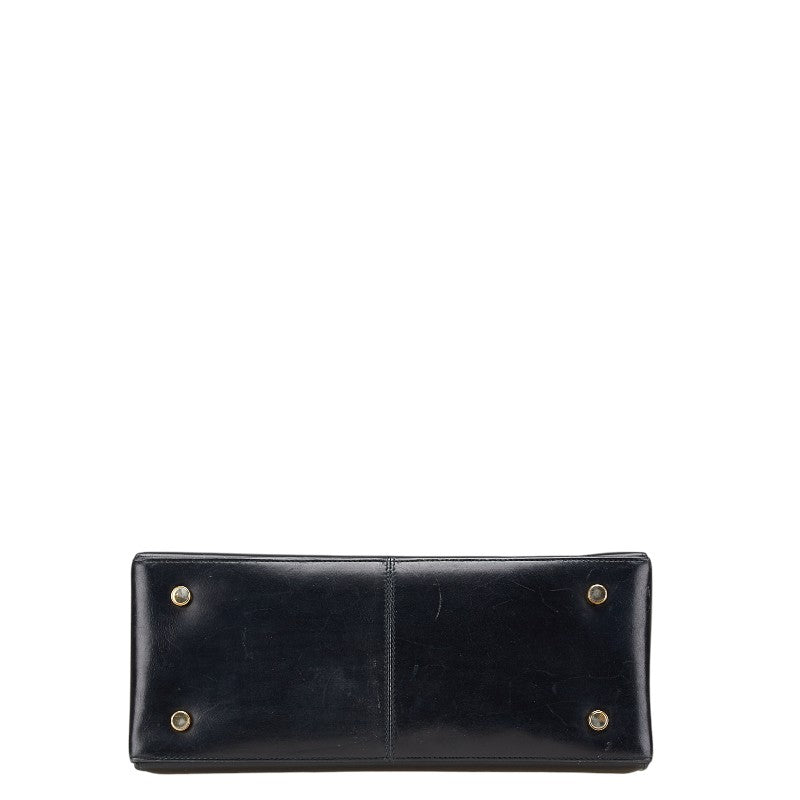 サルヴァトーレフェラガモ ガンチーニ ハンドバッグ ショルダーバッグ 2WAY E210536 ブラック レザー レディース Salvatore Ferragamo 【中古】