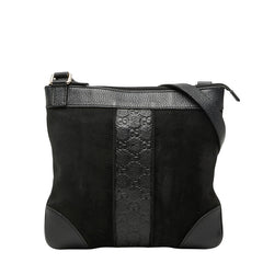 グッチ グッチシマ ショルダーバッグ 272396 ブラック レザー スエード レディース GUCCI 【中古】