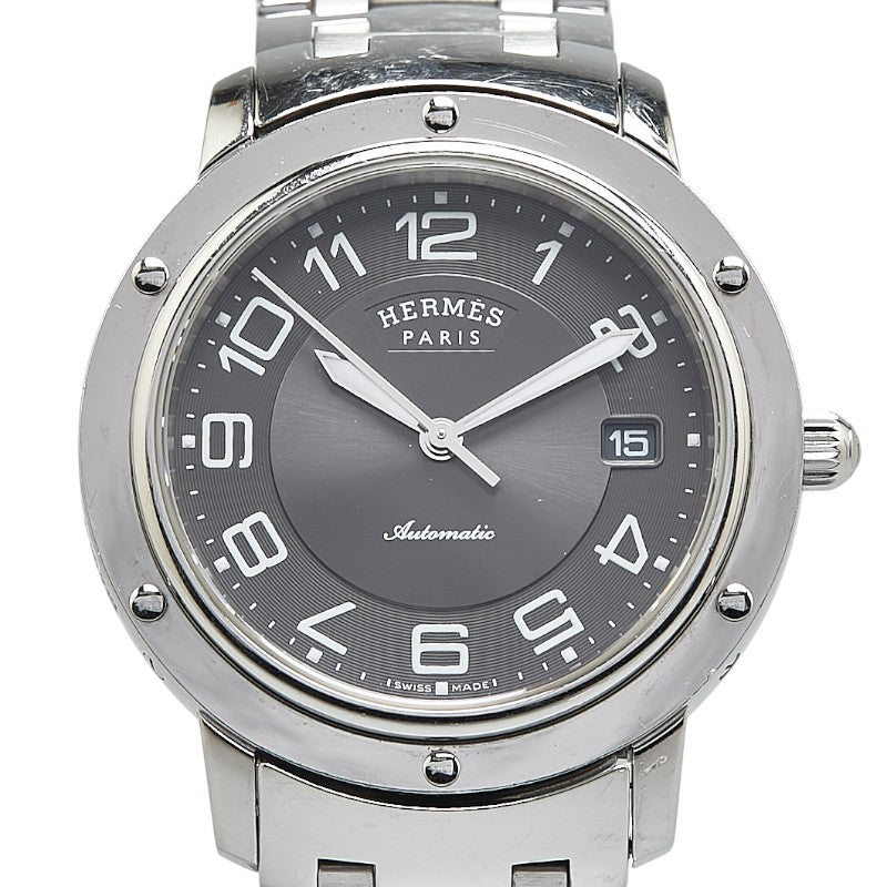 エルメス クリッパー クラシック 腕時計 CP2.810 自動巻き グレー文字盤 ステンレススチール メンズ HERMES 【中古】