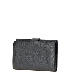 シャネル ココマーク 長財布 ブラック キャビアスキン レディース CHANEL 【中古】