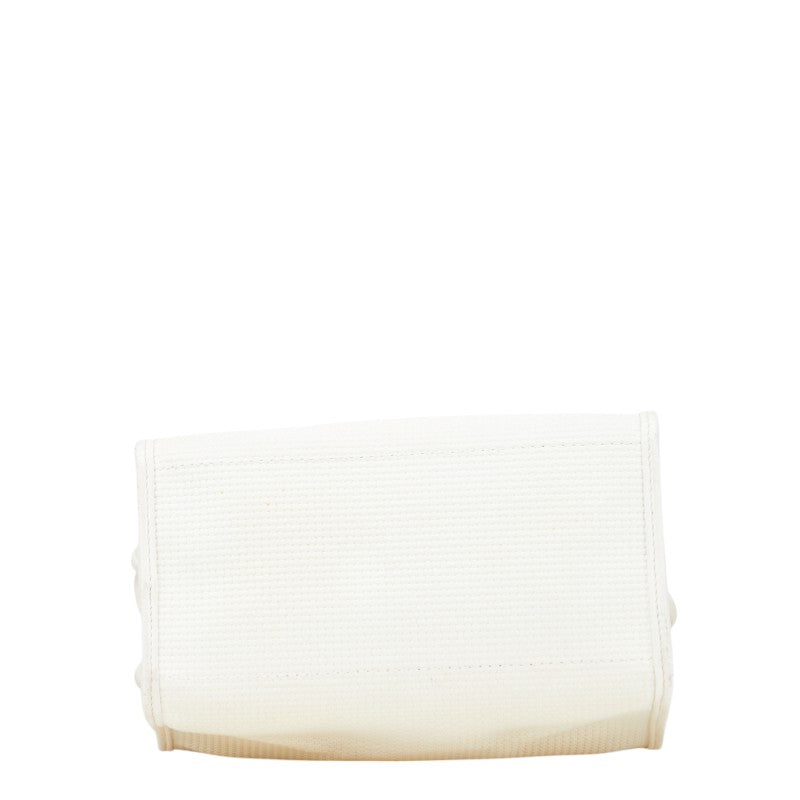 サンローラン YSLモノグラム ショルダーバッグ ホワイト レザー レディース SAINT LAURENT 【中古】