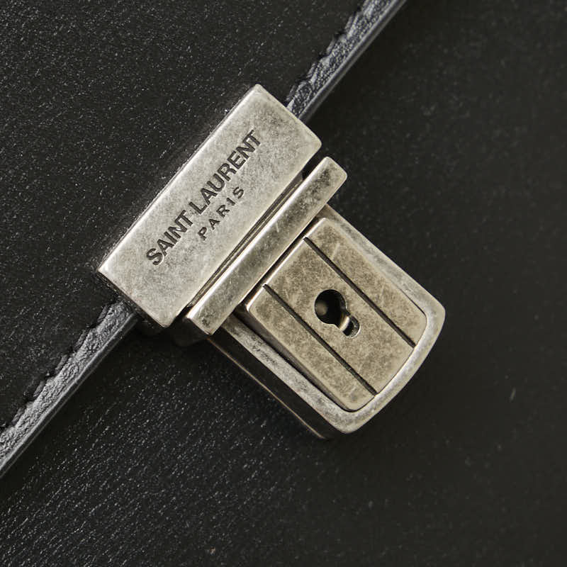 サンローラン クラッチバッグ セカンドバッグ ブラック レザー レディース SAINT LAURENT 【中古】