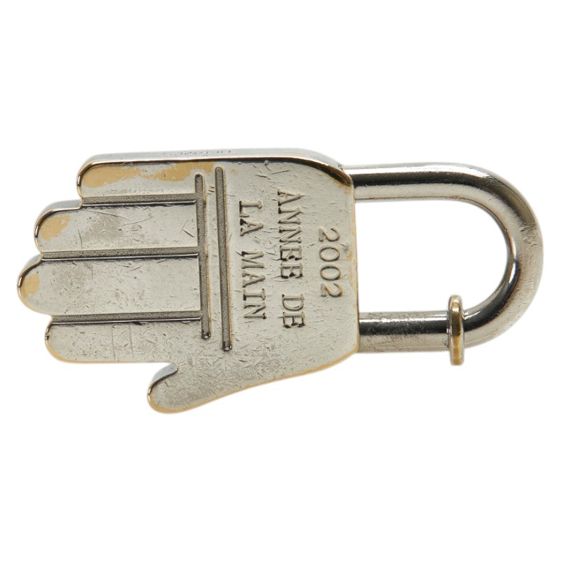 エルメス ANNEE DE LA MAIN 2002 ハンド モチーフ カデナ チャーム シルバー メタル レディース HERMES 【中古】
