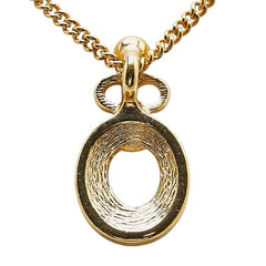 ディオール CDロゴ ラインストーン ネックレス ゴールド メッキ レディース Dior 【中古】