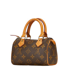 ルイ ヴィトン モノグラム ミニ スピーディ ハンドバック ショルダーバッグ 2WAY M41534 ブラウン PVC レザー レディース LOUIS VUITTON 【中古】