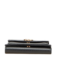 グッチ GGマーモント ミニ財布 二つ折り財布 523277 ブラック レザー レディース GUCCI 【中古】