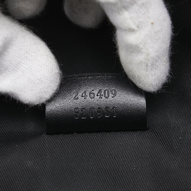 グッチ アビー シェリーライン ボディバッグ ウエストバッグ 246409 ブラック マルチカラー キャンバス レディース GUCCI 【中古】