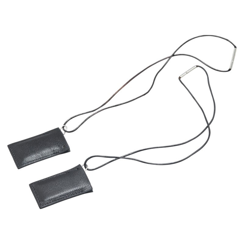 エルメス symbole シンボル ペンダント 2点セット シルバー メタル レザー レディース HERMES 【中古】