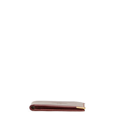 カルティエ マストライン パスケース カードケース ワインレッド ボルドー レザー レディース CARTIER 【中古】