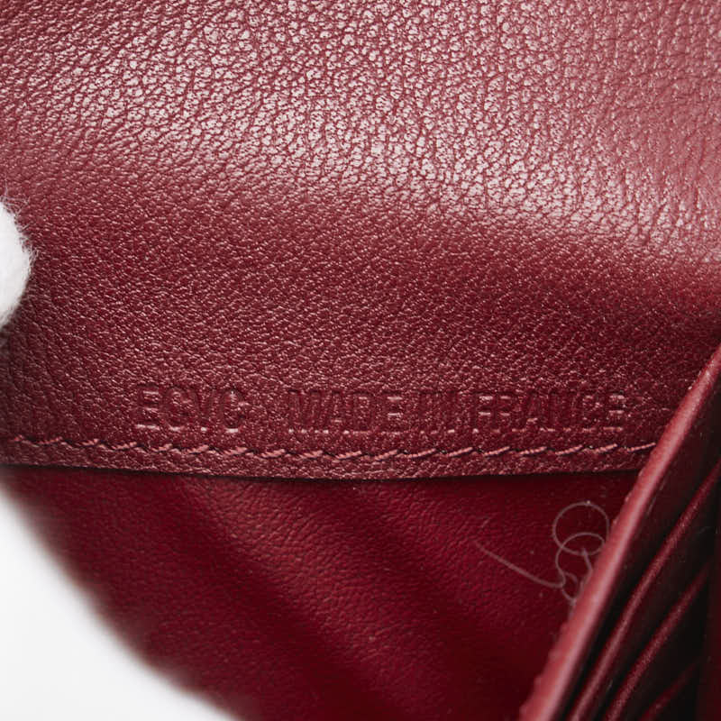 カルティエ C ドゥ カルティエ インターナショナルウォレット 長財布 レッド レザー レディース CARTIER 【中古】