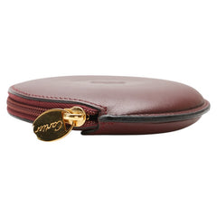 カルティエ マストライン ラウンド コインケース 小銭入れ ワインレッド ボルドー レザー レディース CARTIER 【中古】