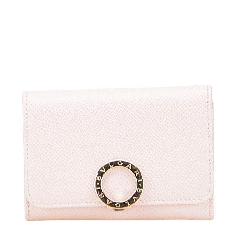 ブルガリ ブルガリブルガリ カードケース 名刺入れ ピンク レザー レディース BVLGARI 【中古】