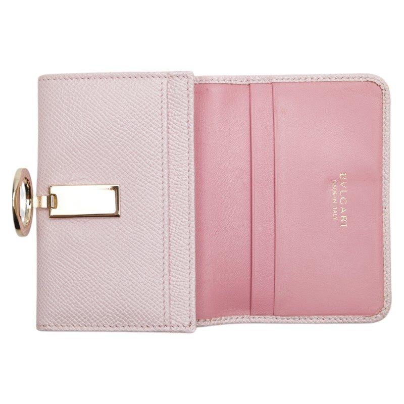 ブルガリ ブルガリブルガリ カードケース 名刺入れ ピンク レザー レディース BVLGARI 【中古】