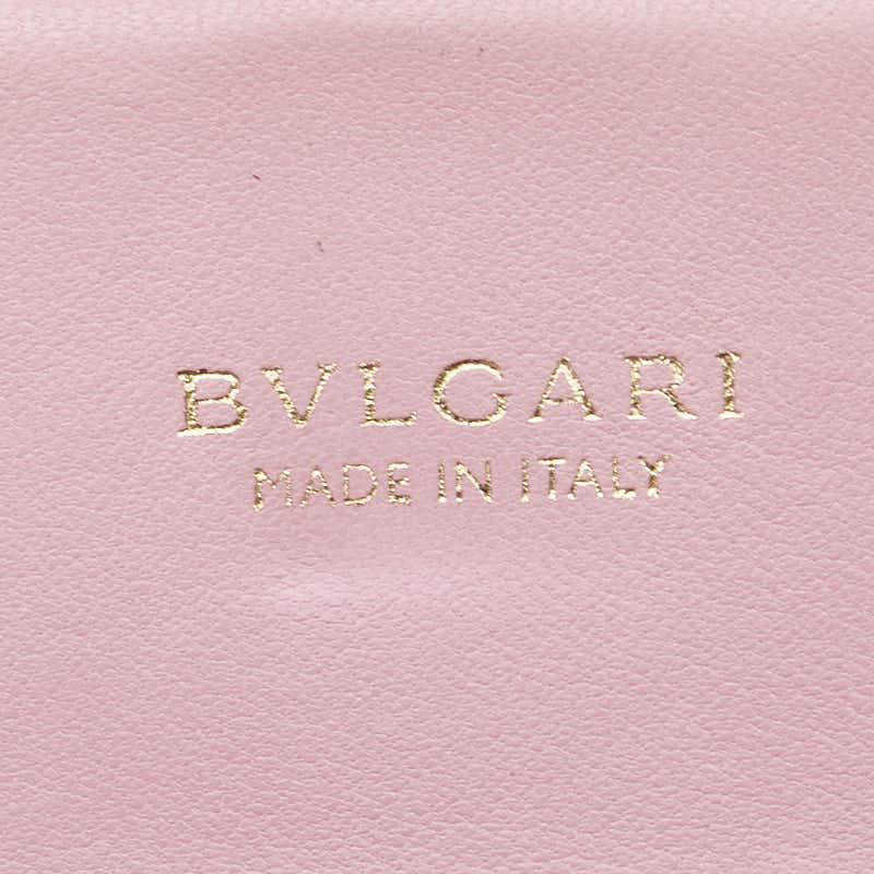 ブルガリ ブルガリブルガリ カードケース 名刺入れ ピンク レザー レディース BVLGARI 【中古】