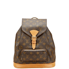 ルイ ヴィトン モノグラム モンスリMM リュック バックパック M51136 ブラウン PVC レザー レディース LOUIS VUITTON 【中古】