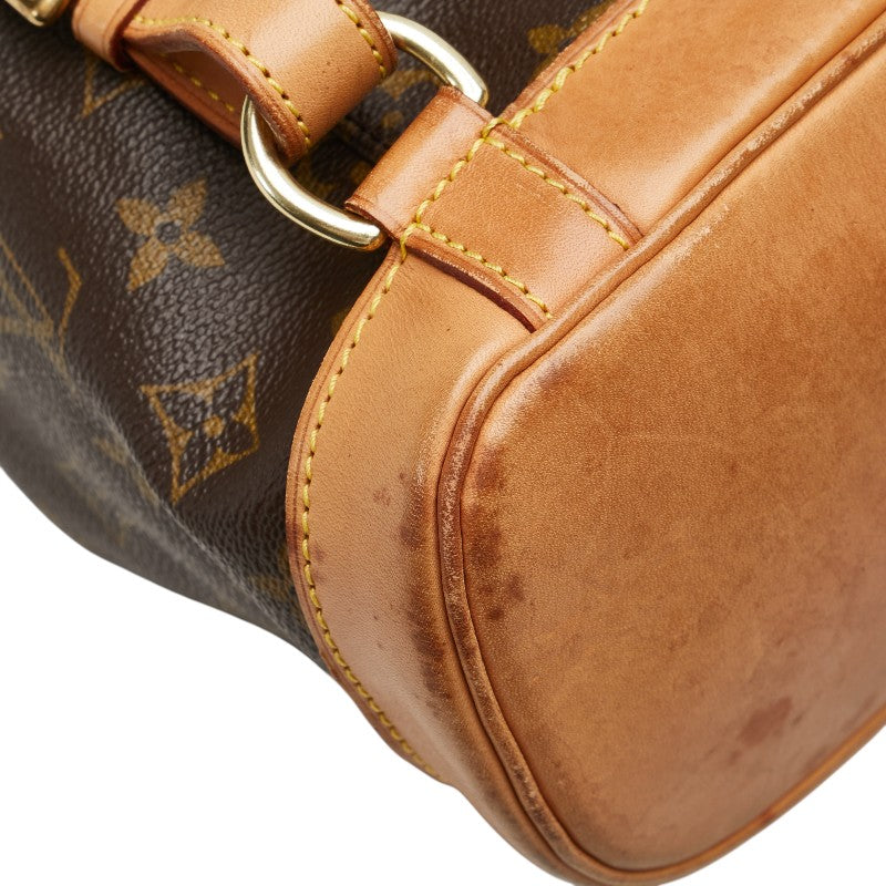 ルイ ヴィトン モノグラム モンスリMM リュック バックパック M51136 ブラウン PVC レザー レディース LOUIS VUITTON 【中古】