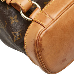 ルイ ヴィトン モノグラム モンスリMM リュック バックパック M51136 ブラウン PVC レザー レディース LOUIS VUITTON 【中古】