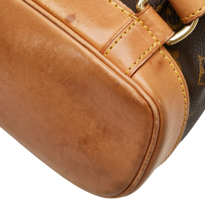 ルイ ヴィトン モノグラム モンスリMM リュック バックパック M51136 ブラウン PVC レザー レディース LOUIS VUITTON 【中古】