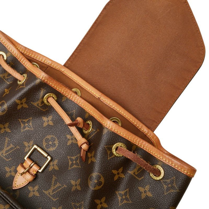 ルイ ヴィトン モノグラム モンスリMM リュック バックパック M51136 ブラウン PVC レザー レディース LOUIS VUITTON 【中古】