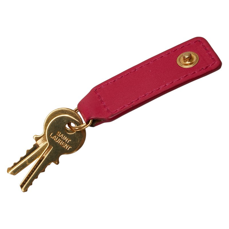 サンローラン ロゴ ショルダーバッグ ハンドバッグ 2WAY ピンク レザー レディース SAINT LAURENT 【中古】
