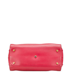 サンローラン ロゴ ショルダーバッグ ハンドバッグ 2WAY ピンク レザー レディース SAINT LAURENT 【中古】