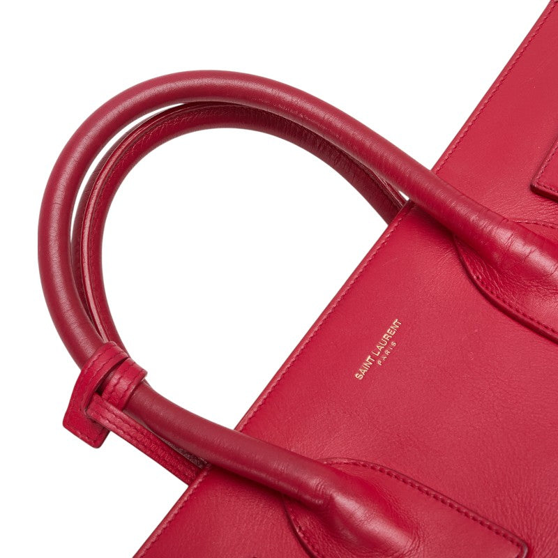 サンローラン ロゴ ショルダーバッグ ハンドバッグ 2WAY ピンク レザー レディース SAINT LAURENT 【中古】