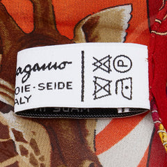 サルヴァトーレフェラガモ フラワー 花 アニマル 動物 鳥 スカーフ マルチカラー シルク レディース Salvatore Ferragamo 【中古】