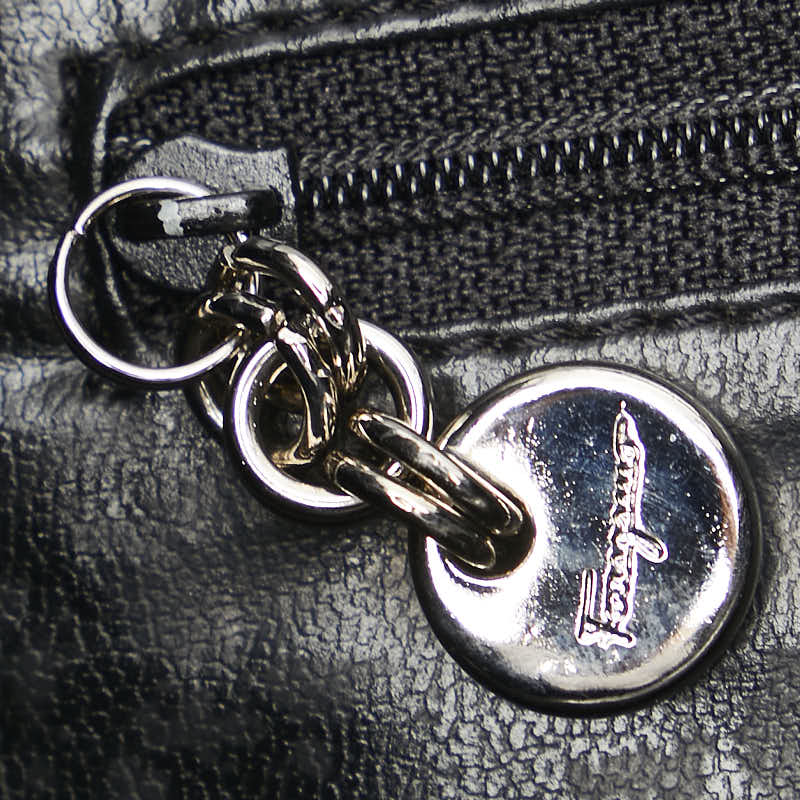 サルヴァトーレフェラガモ ワンショルダーバッグ ブラウン ナイロン レザー レディース Salvatore Ferragamo 【中古】