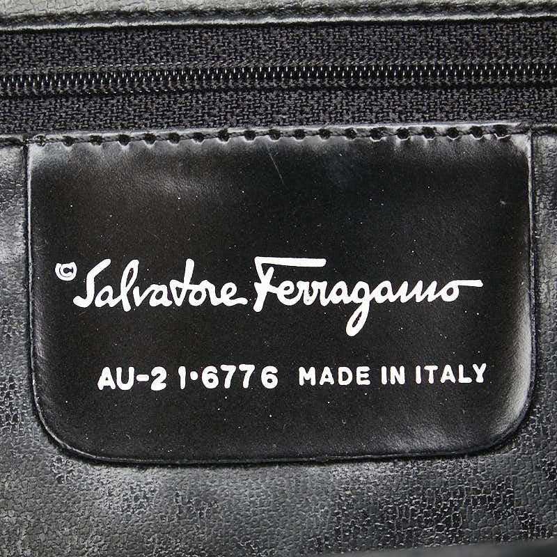 サルヴァトーレフェラガモ ワンショルダーバッグ ブラウン ナイロン レザー レディース Salvatore Ferragamo 【中古】
