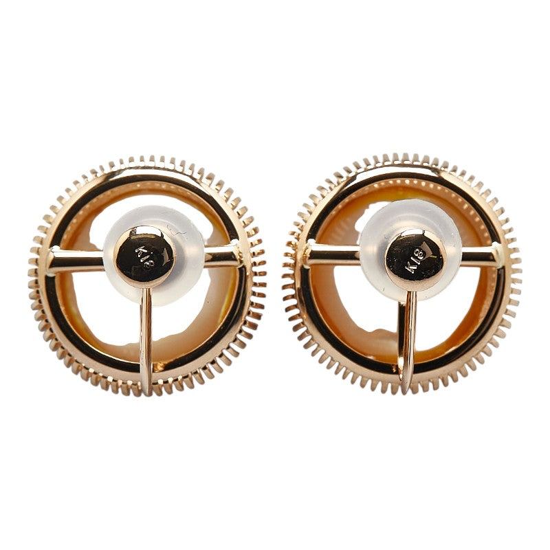 K18YG イエローゴールド マベパール約14mm イヤリング レディース 【中古】