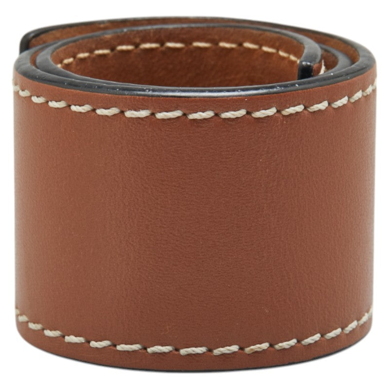 ロエベ アナグラム スラップ スモール ブレスレット ブラウン レザー レディース LOEWE 【中古】