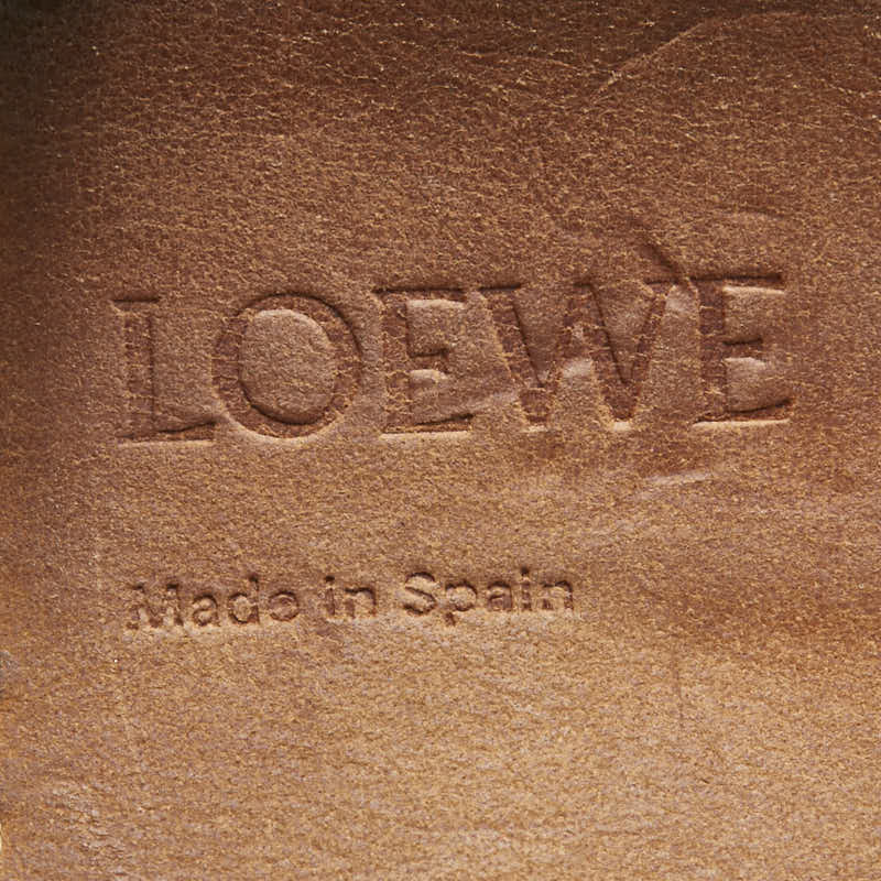 ロエベ アナグラム スラップ スモール ブレスレット ブラウン レザー レディース LOEWE 【中古】