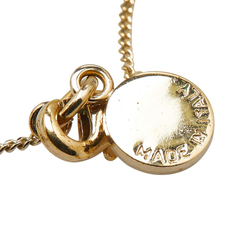 クロエ ロゴ ハート モチーフ ネックレス ゴールド メッキ レディース Chloe 【中古】