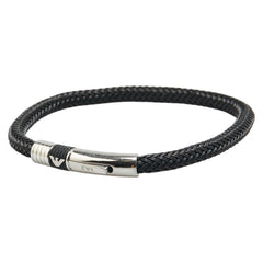 アルマーニ ブレスレット ブラック シルバー ステンレススチール ファイバー メンズ ARMANI 【中古】