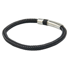 アルマーニ ブレスレット ブラック シルバー ステンレススチール ファイバー メンズ ARMANI 【中古】