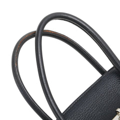 エルメス バーキン35 ハンドバッグ ブラック トゴ レディース HERMES 【中古】
