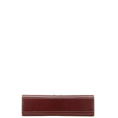カルティエ マストライン ハンドバッグ ワインレッド ボルドー レザー レディース CARTIER 【中古】