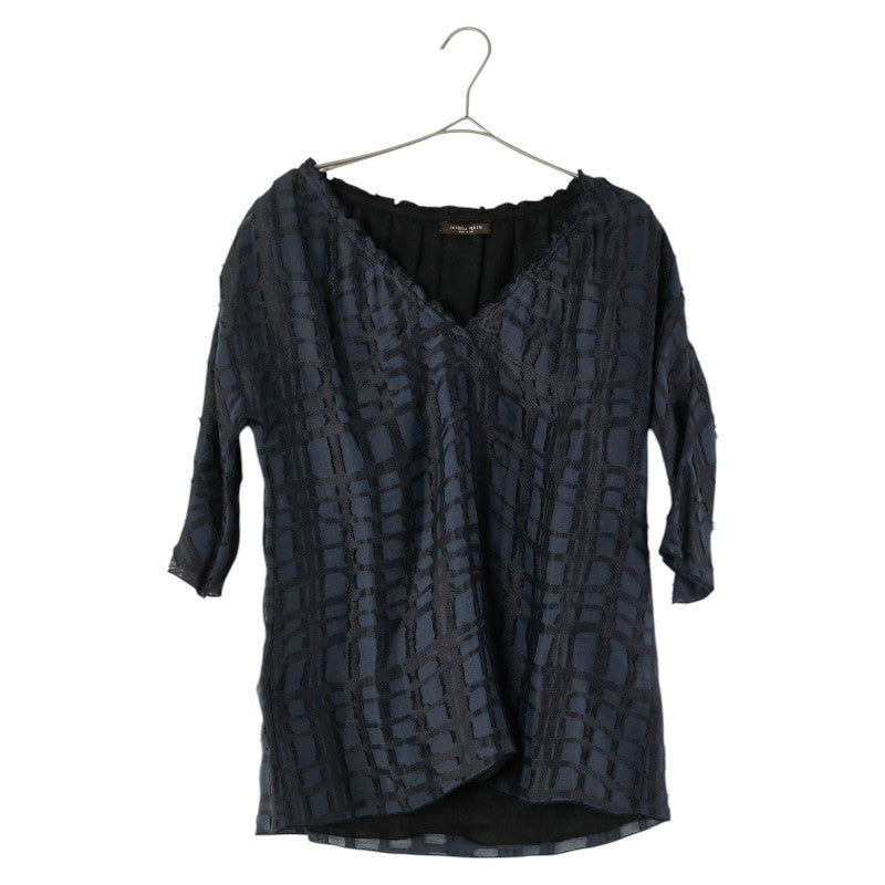 ボッテガヴェネタ トップス チュニック ネイビー ブラック リネン シルク レディース BOTTEGAVENETA 【中古】