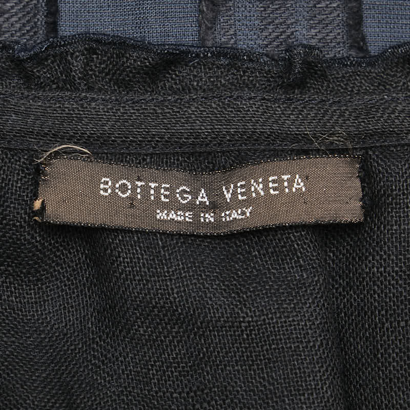 ボッテガヴェネタ トップス チュニック ネイビー ブラック リネン シルク レディース BOTTEGAVENETA 【中古】