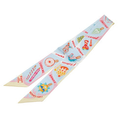 エルメス ツイリー FUNNY ICE CREAM ファニー アイスクリーム スカーフ マルチカラー シルク レディース HERMES 【中古】