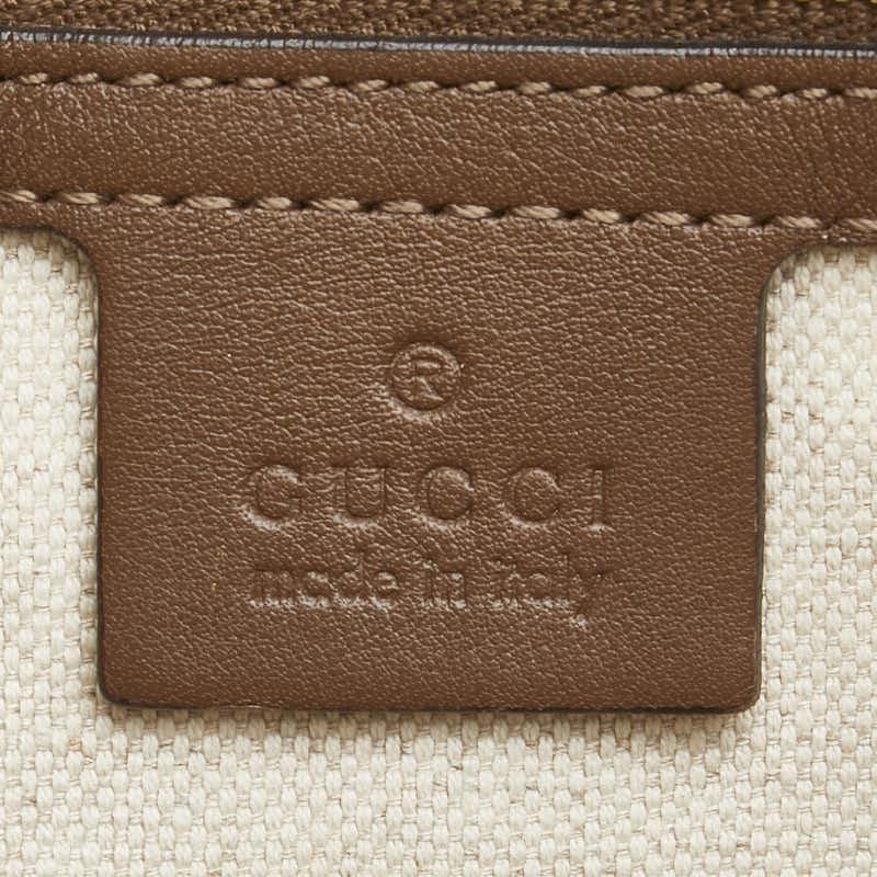 グッチ GGスプリーム トートバッグ 309613 ベージュ ブラウン レザー レディース GUCCI 【中古】