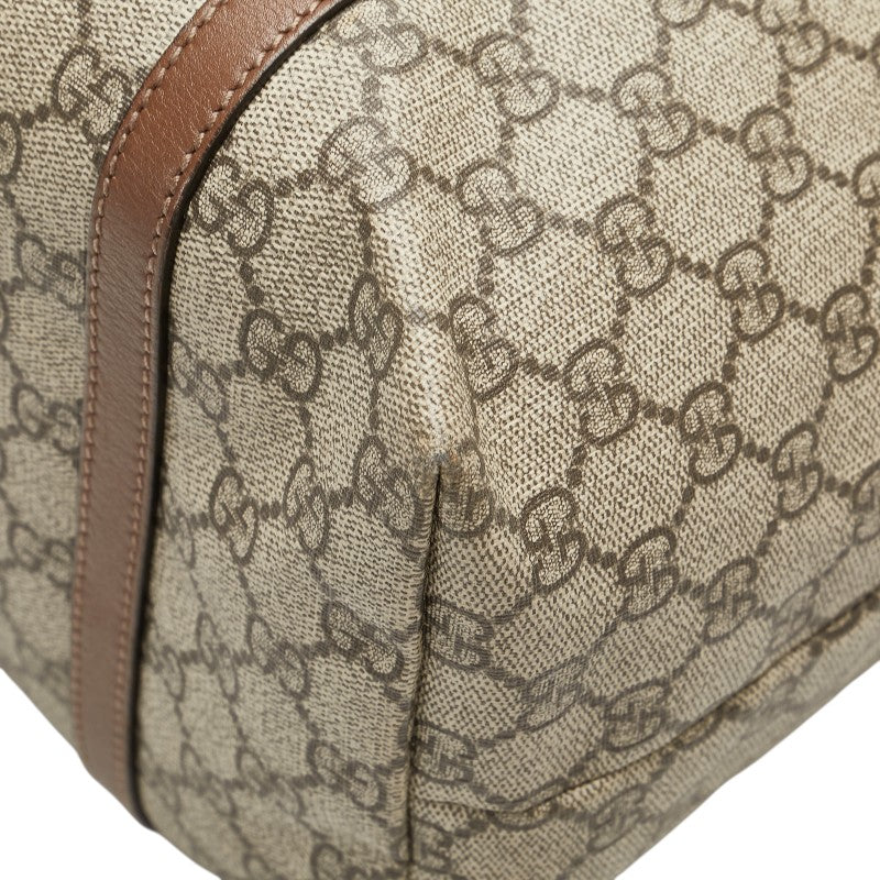 グッチ GGスプリーム トートバッグ 309613 ベージュ ブラウン レザー レディース GUCCI 【中古】