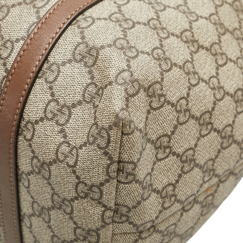 グッチ GGスプリーム トートバッグ 309613 ベージュ ブラウン レザー レディース GUCCI 【中古】