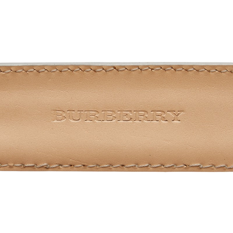 バーバリー ノバチェック ハンドバッグ トートバッグ ベージュ クリア ビニール レザー レディース BURBERRY 【中古】