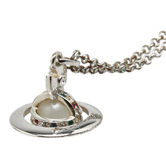 ヴィヴィアンウエストウッド オーブ ペンダント ラインストーン ネックレス シルバー メタル レディース Vivienne Westwood 【中古】